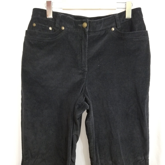 Haggar petite soft corduroy size 10 black pants - Picture 14 of 15